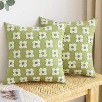 Emema Decorative Throw Pillow Covers Daisy Sun Flower Jacquard Pillowcase Cushion Case Square For Couch Sofa Bed Living Room Bed