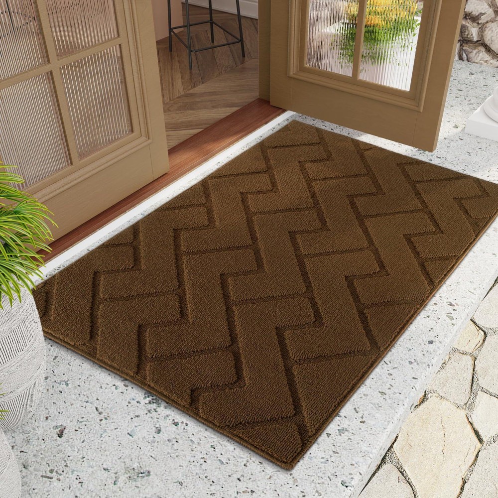 Hicorfe Indoor Doormat Front Back Door Mat Rubber Backing Non Slip Door Mats 32X48 Lowprofile Absorbent Resist Dirt Entranc