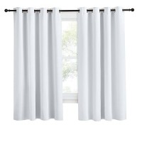 Nicetown Room Darkening Window Curtain Panel  55X68 Inches  1 Pack  Cloud Grey Color  Solid Thermal Insulated Blind Privacy Drape For Bedroom