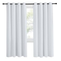 Nicetown Room Darkening Window Curtain Panel  55X78 Inches  1 Pack  Cloud Grey Color  Solid Thermal Insulated Blind Privacy Drape For Bedroom