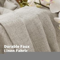 Youngstex Linen 100 Blackout Curtains For Bedroom Linen Textured Grommet Thermal Insulated Window Curtains For Living Room 2