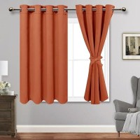 Jiuzhen Caramel Blackout Curtains With Tiebacks Thermal Insulated Light Blocking And Noise Reducing Grommet Curtains For Bedroo