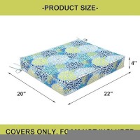 Dytxiii Patio Cushion Covers 22 X 20 X 4 Inch Outdoor Chair Seat Covers With Zipper Only Water Resistant Cushion Slipcovers Fu