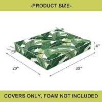 Dytxiii Patio Cushion Covers 22 X 20 X 4 Inch Outdoor Chair Seat Covers With Zipper Only Water Resistant Cushion Slipcovers Fu