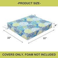 Dytxiii Patio Cushion Covers 22 X 22 X 4 Inch Outdoor Chair Seat Covers With Zipper Only Water Resistant Cushion Slipcovers Fu