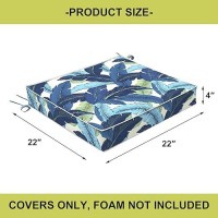 Dytxiii Patio Cushion Covers 22 X 22 X 4 Inch Outdoor Chair Seat Covers With Zipper Only Water Resistant Cushion Slipcovers Fu