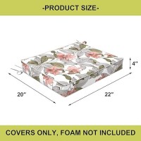 Dytxiii Patio Cushion Covers 22 X 20 X 4 Inch Outdoor Chair Seat Covers With Zipper Only Water Resistant Cushion Slipcovers Fu