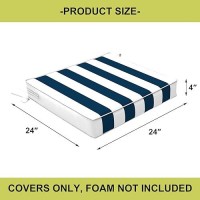 Dytxiii Patio Cushion Covers 24 X 24 X 4 Inch Outdoor Chair Seat Covers With Zipper Only Water Resistant Cushion Slipcovers Fu