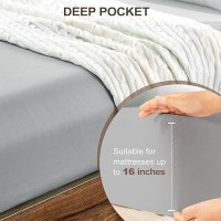 Freshculture Twin Fitted Sheet Only Hotel Quality Fitted Sheet Twin Size Ultra Soft Breathable Brushed Microfiber Deep