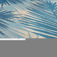 Rugshop Tropical Floral Reversible Creasefree Waterproof Premium Recycled Plastic Outdoor Rugs For Patio Backyard Rv Deck Picni