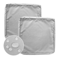 Gueglsa Replacement Outdoor Cushion Covers 22X20X4 Inch  Water Repellent Patio Seat Cushion Slipcovers  High Uv Resistant Chair Cushion Slip Cover  Set Of 2  Grey