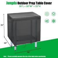 Jungda Outdoor Prep Table Cover 36 Inch Waterproof Stainless Steel Prep Cart Table Cover Outdoor Kitchen Grill Cart Pizza Oven C