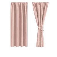 Jiuzhen Blackout Curtains For Bedroom Thermal Insulated Room Darkening Rod Pocket Curtains For Living Room Set Of 2 Panels Wi