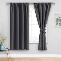 Jiuzhen Blackout Curtains For Bedroom Thermal Insulated Room Darkening Rod Pocket Curtains For Living Room Set Of 2 Panels Wi