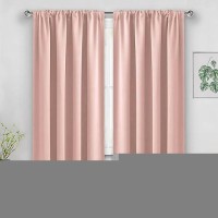 Jiuzhen Blackout Curtains For Bedroom Thermal Insulated Room Darkening Rod Pocket Curtains For Living Room Set Of 2 Panels Wi