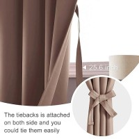 Jiuzhen Blackout Curtains For Bedroom Thermal Insulated Room Darkening Rod Pocket Curtains For Living Room Set Of 2 Panels Wi