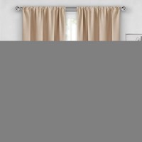 Jiuzhen Blackout Curtains For Bedroom Thermal Insulated Room Darkening Rod Pocket Curtains For Living Room Set Of 2 Panels Wi