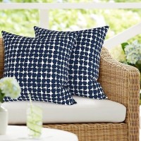 Dytxiii Outdoor Waterproof Pillow Covers Only Square Decorative Double Printed Pillow Cases For Patio Couch Porch Chairs Pack O