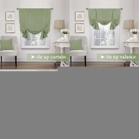 Hversailtex Solid Blackout Curtain Energy Efficient Rod Pocket Panel For Kitchen Sage Tie Up Shade For Small Window Rod Pocket