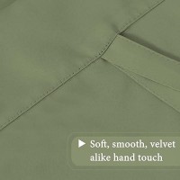 Hversailtex Solid Blackout Curtain Energy Efficient Rod Pocket Panel For Kitchen Sage Tie Up Shade For Small Window Rod Pocket