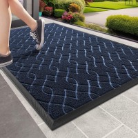 Yimobra Durable Front Door Mats Heavy Duty Water Absorbent Mud Resistant Easy Clean Entry Outdoor Indoor Rugs Non Slip Backing