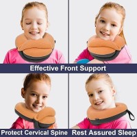 Buyue Kids Travel Pillows For Airplane 360 Head Support Sleeping Essentials For Boys Long Flight Skinfriendly Soft Neck Pillo