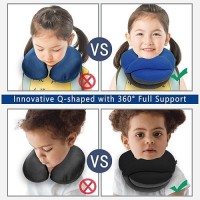 Buyue Kids Travel Pillows For Airplane 360 Head Support Sleeping Essentials For Boys Long Flight Skinfriendly Soft Neck Pillo