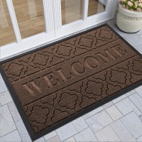 Yimobra Welcome Door Mat Heavy Duty Durable Front Door Mat For Home Entrance Garage And Garden Outside Entryway Floor Mat Non