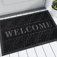 Yimobra Welcome Door Mat Heavy Duty Durable Front Door Mat For Home Entrance Garage And Garden Outside Entryway Floor Mat Non