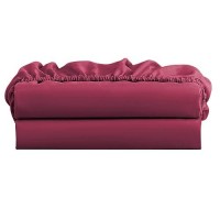 Freshculture Twin Fitted Sheet Only 2 Pack - Hotel Quality Fitted Sheet Twin Size - Ultra Soft & Breathable - Brushed Microfiber - Deep Pocket - Cooling Fitted Sheets For Twin Size Bed (Burgundy)