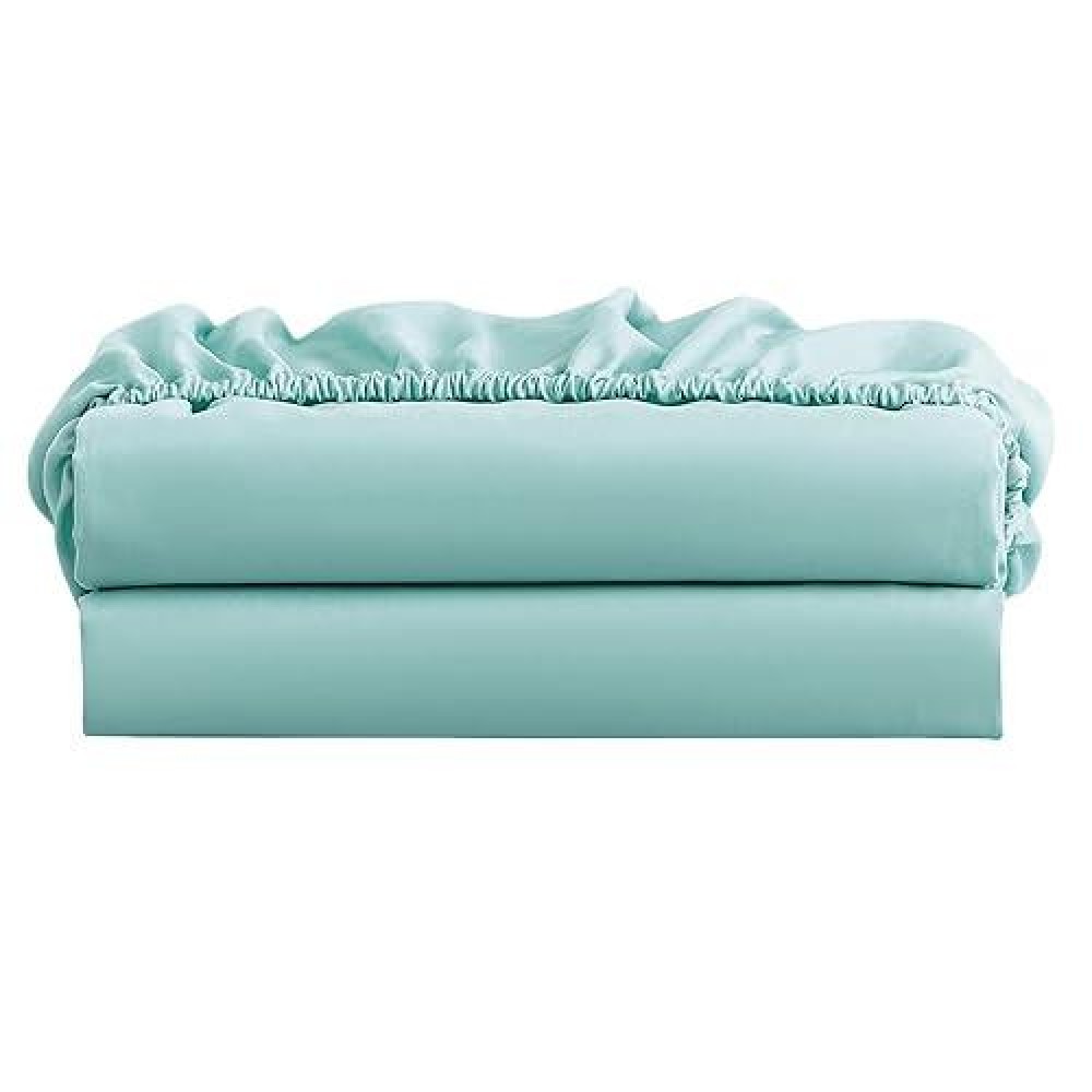 Freshculture Queen Fitted Sheet Only 2 Pack - Hotel Quality Fitted Sheet Queen Size - Ultra Soft & Breathable - Brushed Microfiber - Deep Pocket - Cooling Fitted Sheets For Queen Size Bed (Spa Blue)