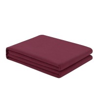 Freshculture Queen Flat Sheet - Hotel Quality Queen Flat Sheet Only - Brushed Microfiber Top Sheet - Ultra Soft & Breathable - Wrinkle-Free - Easy Care - Single Flat Sheet (Queen  Burgundy)