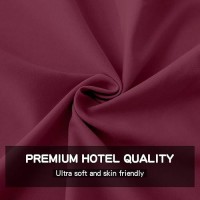 Freshculture Queen Flat Sheet - Hotel Quality Queen Flat Sheet Only - Brushed Microfiber Top Sheet - Ultra Soft & Breathable - Wrinkle-Free - Easy Care - Single Flat Sheet (Queen  Burgundy)