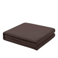 Freshculture Twin Flat Sheet - Hotel Quality Twin Flat Sheet Only - Brushed Microfiber Top Sheet - Ultra Soft & Breathable - Wrinkle-Free - Easy Care - Single Flat Sheet (Twin  Brown)