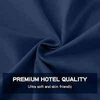 Freshculture Queen Flat Sheet - Hotel Quality Queen Flat Sheet Only - Brushed Microfiber Top Sheet - Ultra Soft & Breathable - Wrinkle-Free - Easy Care - Single Flat Sheet (Queen  Navy Blue)