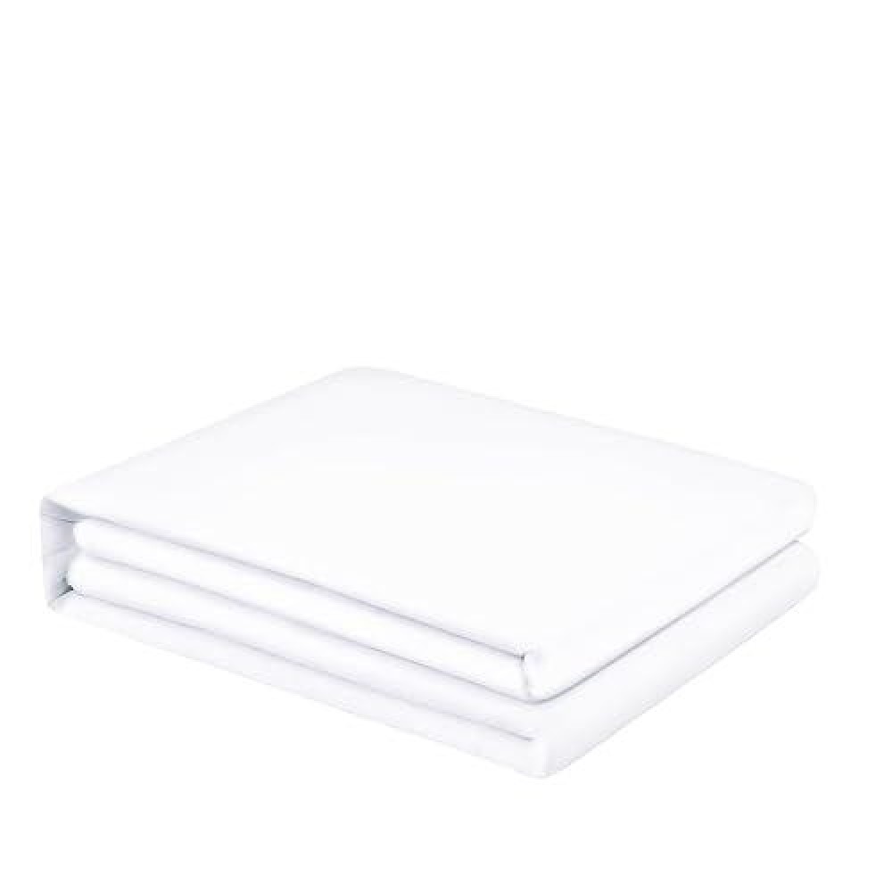 Freshculture Full Flat Sheet - Hotel Quality Full Flat Sheet Only - Brushed Microfiber Top Sheet - Ultra Soft & Breathable - Wrinkle-Free - Easy Care - Single Flat Sheet (Full  White)