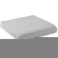 Ynm Exclusive Cooling Weighted Blanket Smallest Compartments Cooling Nylonpe With Premium Glass Beads Light Grey Quill 60