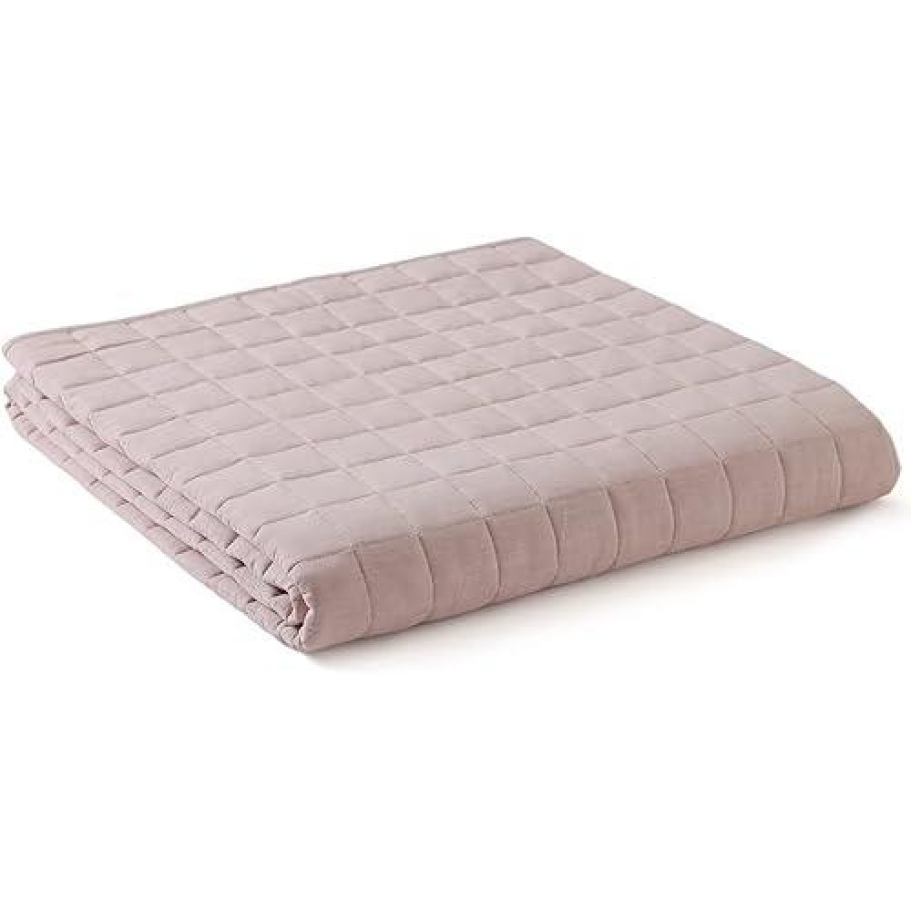 Ynm Exclusive Cooling Weighted Blanket Smallest Compartments With Glass Beads Cooling Nylonpe Hushed Violet 88X104 20Lb