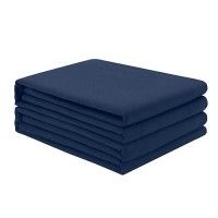 Freshculture Queen Flat Sheets Only 2 Pack - Hotel Quality Flat Bed Sheets - Brushed Microfiber - Ultra Soft & Breathable - Wrinkle-Free - Easy Care - Flat Sheets Only Queen Size (Navy Blue)