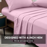 Freshculture Full Flat Sheets Only 2 Pack - Hotel Quality Flat Bed Sheets - Brushed Microfiber - Ultra Soft & Breathable - Wrinkle-Free - Easy Care - Flat Sheets Only Full Size (Dusty Pink)