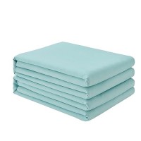 Freshculture Twin Flat Sheets Only 2 Pack - Hotel Quality Flat Bed Sheets - Brushed Microfiber - Ultra Soft & Breathable - Wrinkle-Free - Easy Care - Flat Sheets Only Twin Size (Spa Blue)