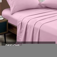 Freshculture King Flat Sheets Only 2 Pack - Hotel Quality Flat Bed Sheets - Brushed Microfiber - Ultra Soft & Breathable - Wrinkle-Free - Easy Care - Flat Sheets Only King Size (Dusty Pink)