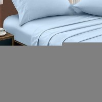 Freshculture Twin Flat Sheets Only 2 Pack - Hotel Quality Flat Bed Sheets - Brushed Microfiber - Ultra Soft & Breathable - Wrinkle-Free - Easy Care - Flat Sheets Only Twin Size (Light Blue)