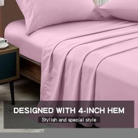 Freshculture Twin Flat Sheets Only 2 Pack - Hotel Quality Flat Bed Sheets - Brushed Microfiber - Ultra Soft & Breathable - Wrinkle-Free - Easy Care - Flat Sheets Only Twin Size (Dusty Pink)