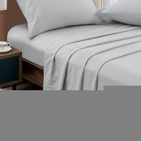 Freshculture King Flat Sheets Only 2 Pack - Hotel Quality Flat Bed Sheets - Brushed Microfiber - Ultra Soft & Breathable - Wrinkle-Free - Easy Care - Flat Sheets Only King Size (Light Grey)