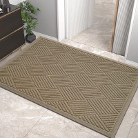 Hiyard Sturdy Front Door Mat Absorbent Muddy Dirt Resist Welcome Door Mats Outdoor Indoor Stain And Fade Resistant Nonslip R