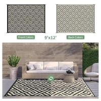 Genimo Outdoor Rug For Patio Clearance 9X12 Waterproof Large Mat Reversible Plastic Camping Rugs Rv Porch Deck Camper Balcony