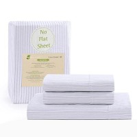 Lane Linen King Fitted Sheet 100 Organic Cotton 3Piece Set 1 Fitted Sheet 2 Pillowcases Percale Weave Ultra Soft Breath