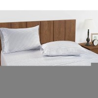 Lane Linen King Fitted Sheet 100 Organic Cotton 3Piece Set 1 Fitted Sheet 2 Pillowcases Percale Weave Ultra Soft Breath