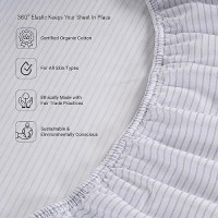 Lane Linen King Fitted Sheet 100 Organic Cotton 3Piece Set 1 Fitted Sheet 2 Pillowcases Percale Weave Ultra Soft Breath